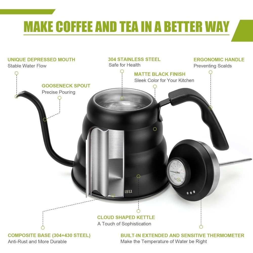 Cafetera de acero inoxidable c - Coffee Quality Control reseña y precio