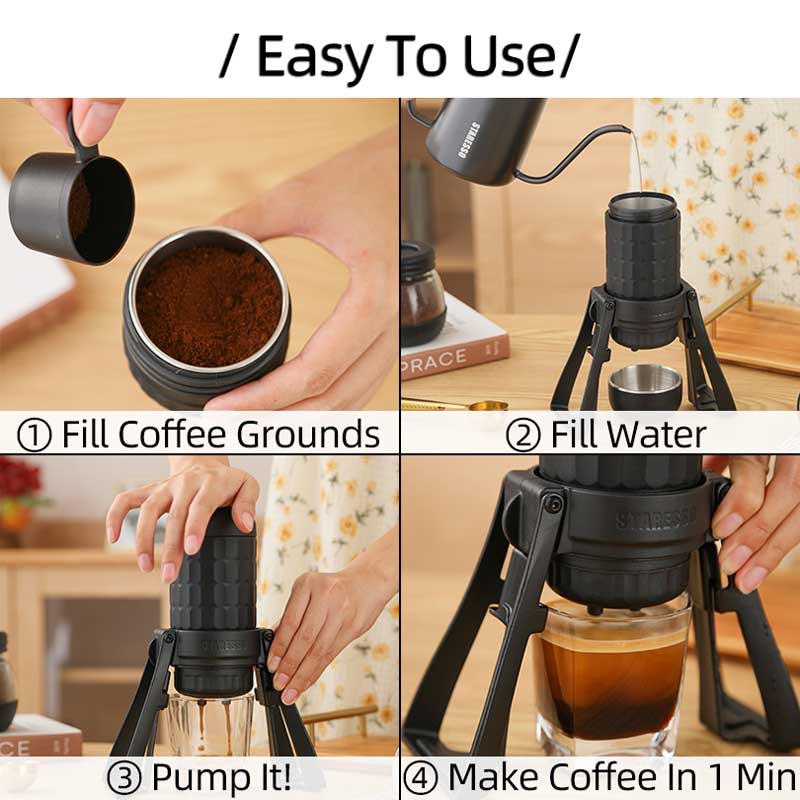 STARESSO -cafetera Manual port - Coffee Equipment Wholesale reseña y precio